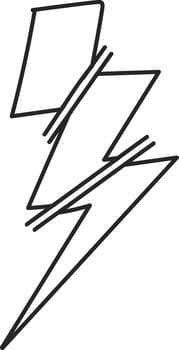 Abstract Lightning Bolt Sketch vector