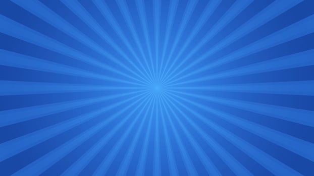 Simple Clean Blue Gradient Sunburst Pattern Horizontal Background Design vector