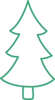 Outline of a Pine Tree vector