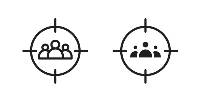 Focus group icon elements. doodle graphics icons. vector
