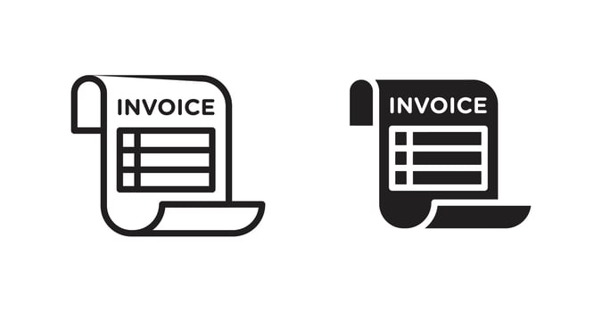 Invoice payment icon elements. doodle graphics icons. vector