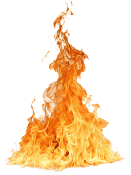 Realistic Fire Flames with Transparent png