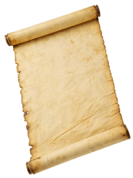 Ancient Parchment Scroll with Transparent Background png