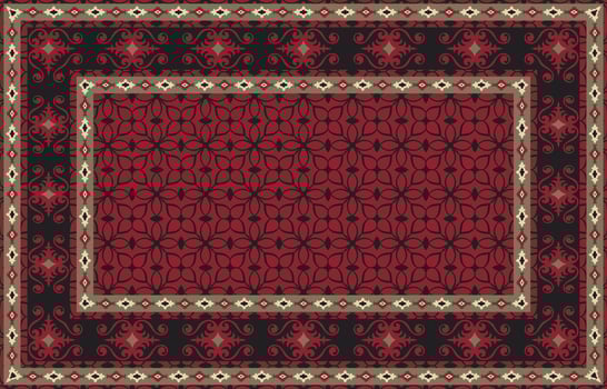 Red and black decorative pattern design vector
