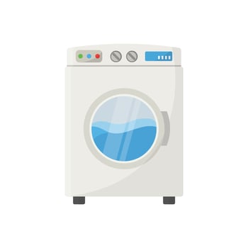 A washing machine on a white background vector