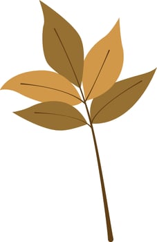 Stylized Leaf Branch Illustration vector