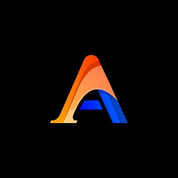 initials letter A gradient logo design vector