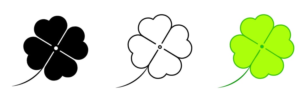 Clover set icon vector