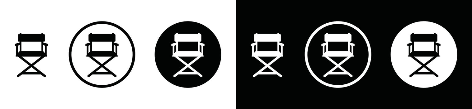Director chair icons vector