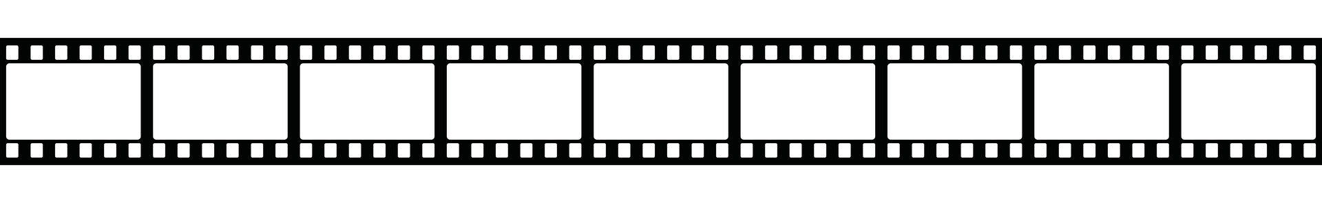 Filmstrip. Film reel. Movie roll cassette. Cinema icons. vector
