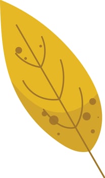 Stylized Leaf with Dots vector