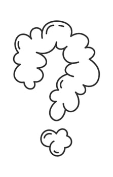 Cloud Question Mark Drawing vector