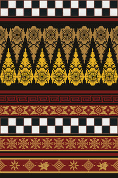balinese indonesian batik folk tribal cloth traditional pattern ethnic ornament art wallpaper background vector
