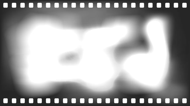 Retro film strip frame with blurred bright light leak and overexposed effect. Vintage cinema film filter for design and background. vector