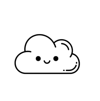 a cloud with a smiley face on it vector