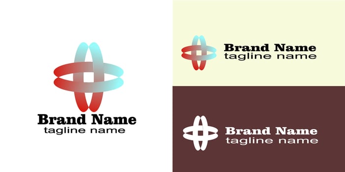 Abstract Circular Flow Gradient Logo vector