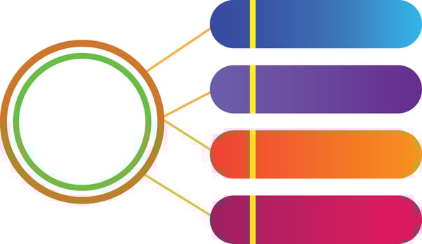 Colorful diagram with connecting elements vector