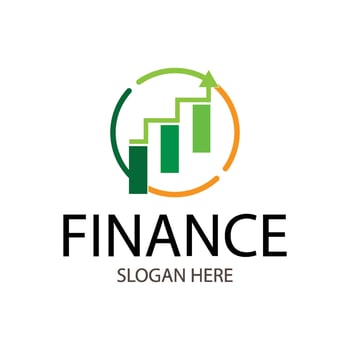 financial logo design template vector