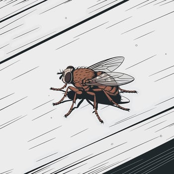 fly on a wooden textured surface brown and black vector