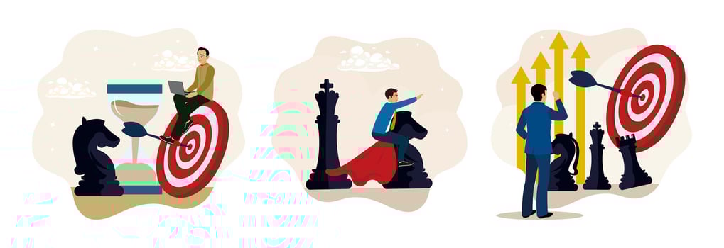 Business strategy and success visuals vector