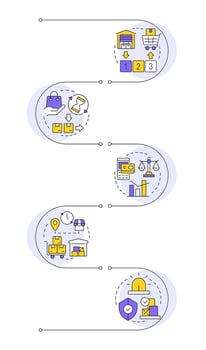 Supply chain workflow illustration vector