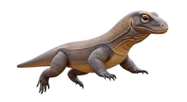 komodo dragon , powerful reptile, indonesian lizard, detailed anatomy, wildlife, nature, closeup view png